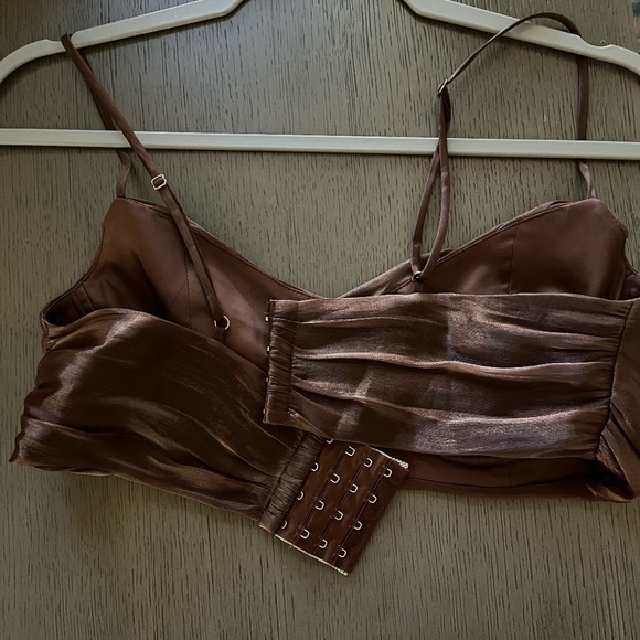 LOVERS + FRIENDS | Benny Midi Skirt & Bra Top Set in Chocolate Brown | Size S|XS - Picture 7 of 16